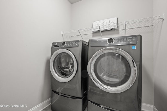 19 Pasture Pl, Ballston, NY 12019 - laundry room with baseboards and separate washer and dryer