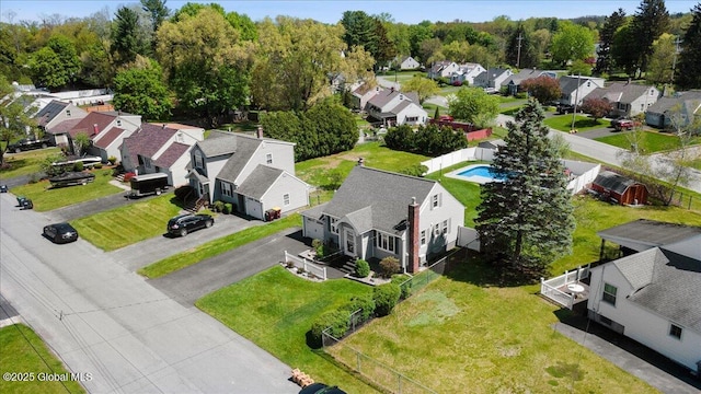 aerial perspective of suburban area