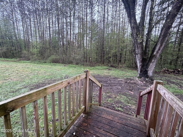 162 State Highway 67, Ephratah, NY 13339 - deck with a yard and a wooded view
