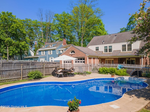 1435 Lowell Rd, Schenectady, NY 12308 - view of pool featuring a patio and a fenced backyard