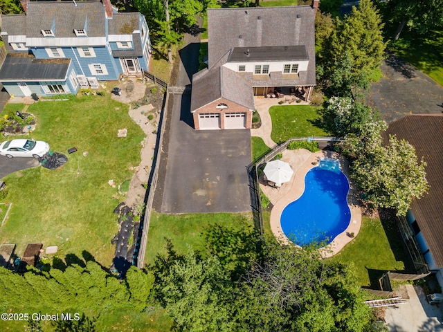 1435 Lowell Rd, Schenectady, NY 12308 - aerial view of a pool area