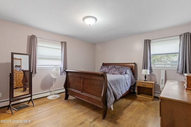 15 Oak Tree Ln, Colonie, NY 12309 - bedroom featuring light wood-style flooring and a baseboard radiator