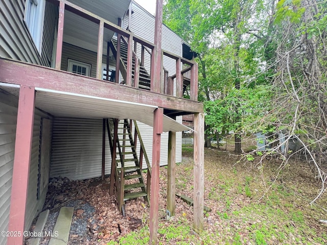 31-33 Malta Ave, Ballston Spa, NY 12020 - view of side of home with stairs and a deck