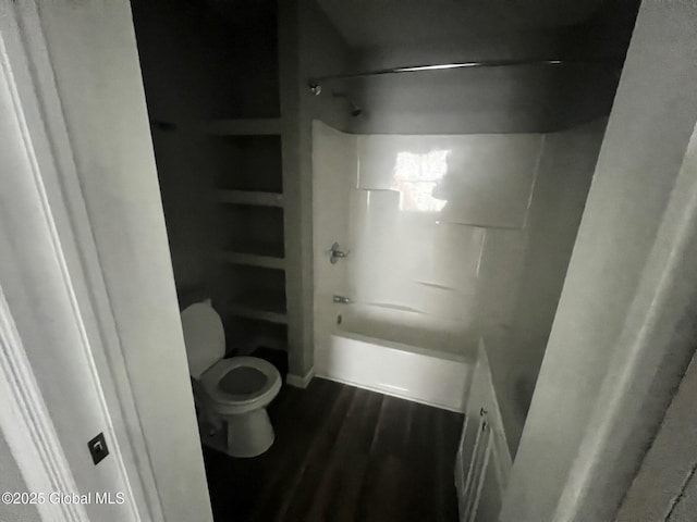31-33 Malta Ave, Ballston Spa, NY 12020 - full bathroom with toilet, bathtub / shower combination, and wood finished floors