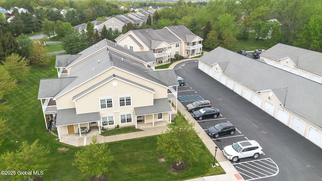 aerial perspective of suburban area