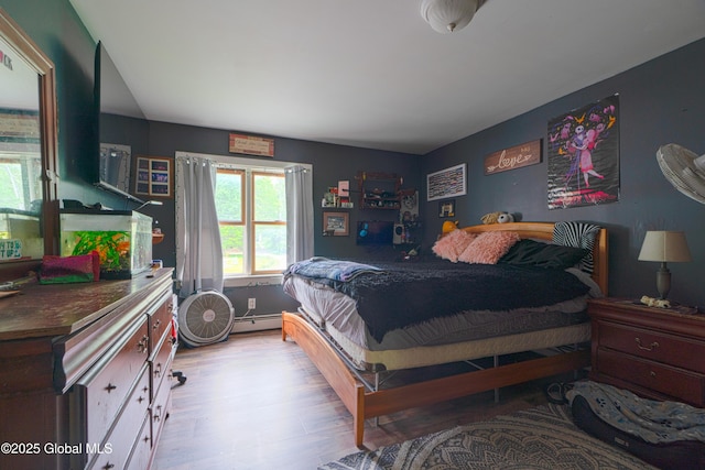 177 County Highway 155, Mayfield, NY 12025 - bedroom featuring light wood-style floors and baseboard heating