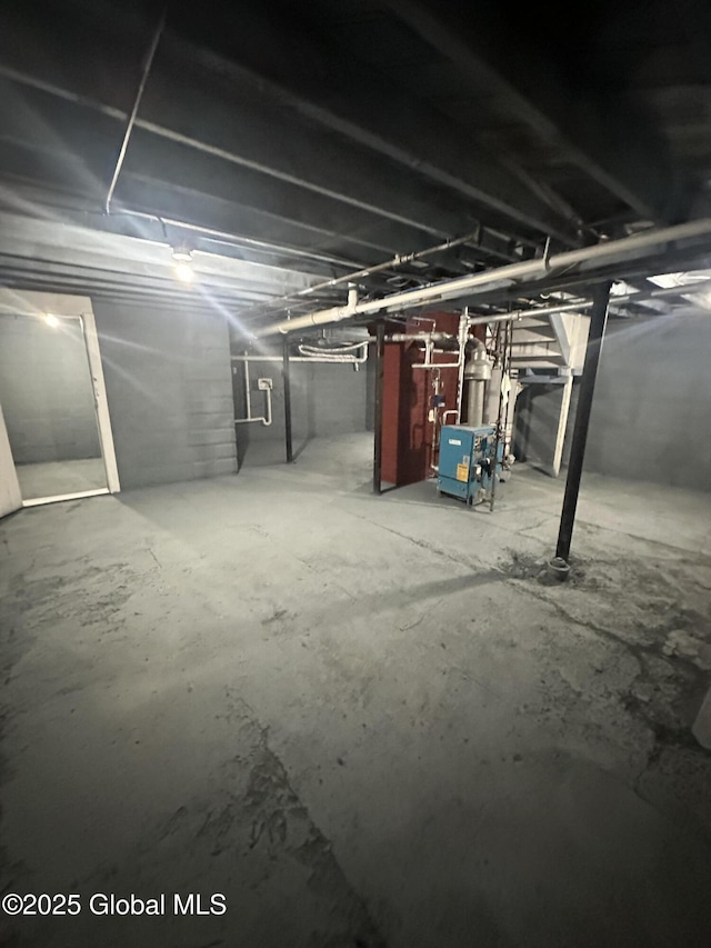 6 Alvey St, Schenectady, NY 12304 - unfinished below grade area with a heating unit