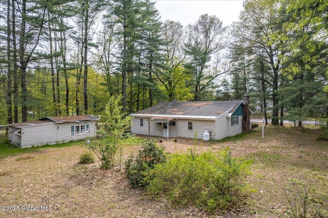 204 Greenfield Ave, Milton, NY 12020 - back of property featuring an outdoor structure and a chimney