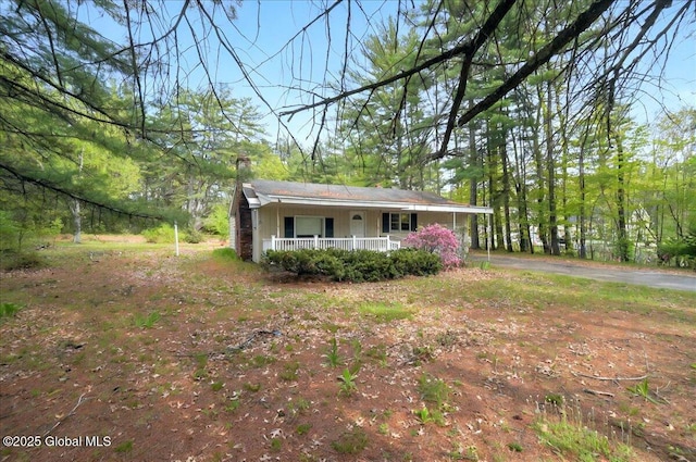 204 Greenfield Ave, Milton, NY 12020 - view of front of home with covered porch and a chimney