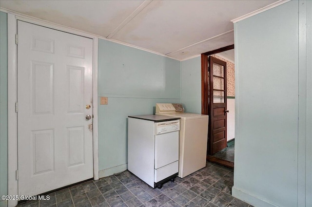 204 Greenfield Ave, Milton, NY 12020 - laundry area with washer / clothes dryer and baseboards