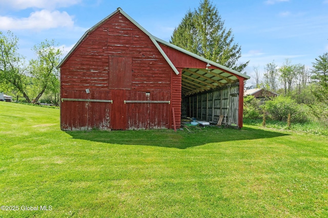 18 Main St, Berne, NY 12059 - view of barn with a yard