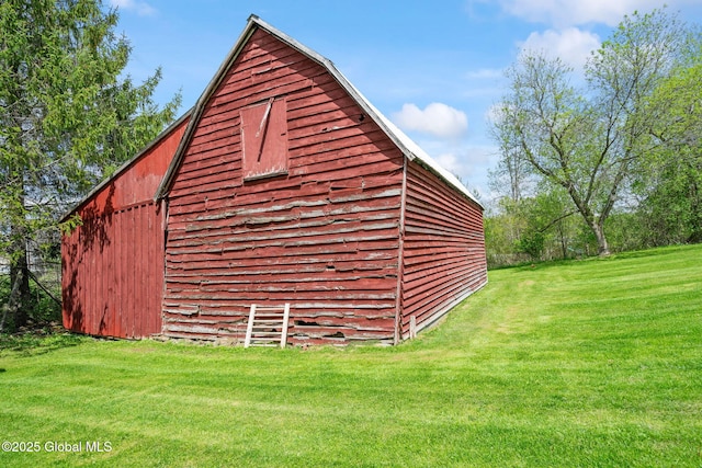 18 Main St, Berne, NY 12059 - view of barn featuring a lawn