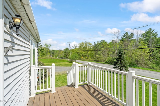 18 Main St, Berne, NY 12059 - deck featuring a yard