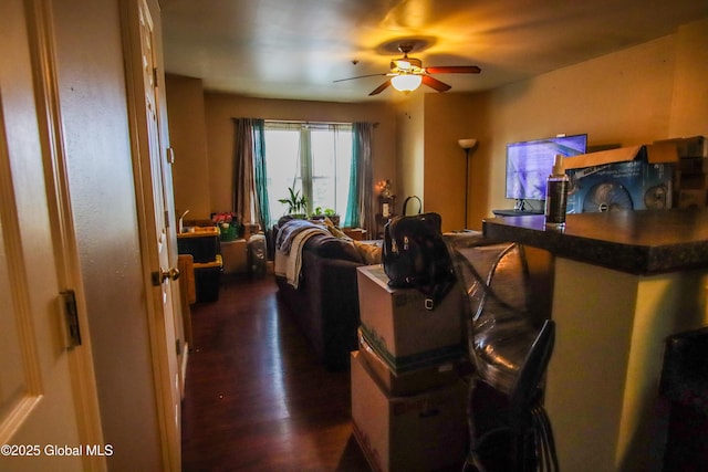 bedroom featuring dark wood-style floors