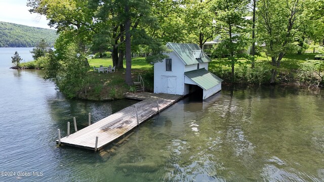 601/603 Baldwin Rd, Ticonderoga, NY 12883 - dock area featuring a water view