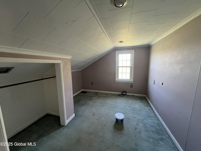 2299 Coach Rd, Argyle, NY 12809 - additional living space featuring carpet flooring, lofted ceiling, and baseboards