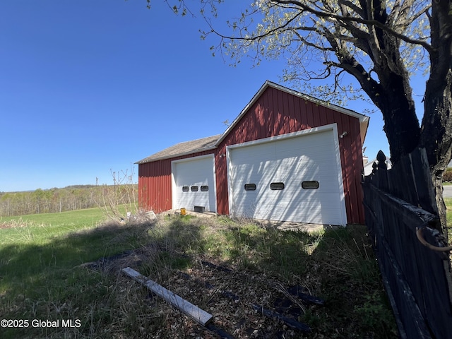2299 Coach Rd, Argyle, NY 12809 - detached garage featuring fence