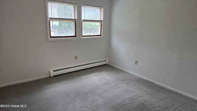 505 Elm Ave, Bethlehem, NY 12158 - carpeted empty room featuring baseboard heating and baseboards