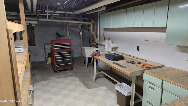 505 Elm Ave, Bethlehem, NY 12158 - unfinished basement featuring a sink