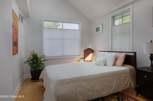 138 Church St, Saratoga Springs, Inside, NY 12866 - bedroom with light wood-type flooring, lofted ceiling, and baseboards
