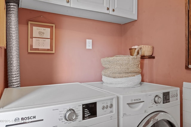 109 Wood Rd, Ballston Spa, NY 12020 - washroom with cabinet space and independent washer and dryer