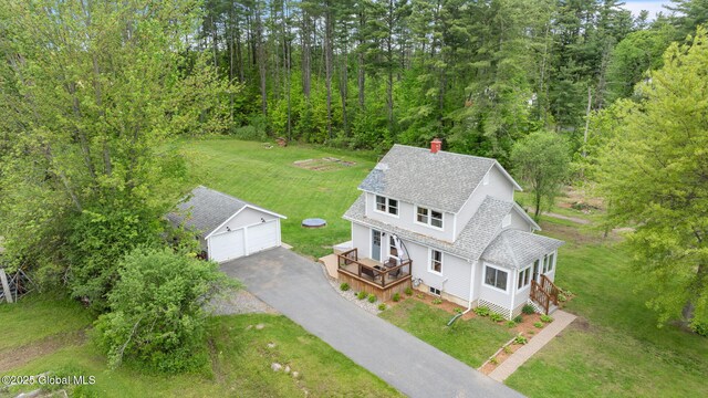 109 Wood Rd, Ballston Spa, NY 12020 - aerial view of property and surrounding area featuring a forest