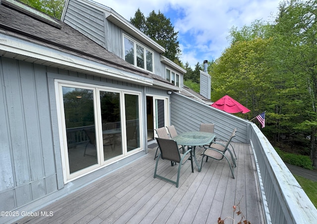 110 Juniper Hill Dr Unit 34, Bolton, NY 12814 - wooden terrace featuring outdoor dining space