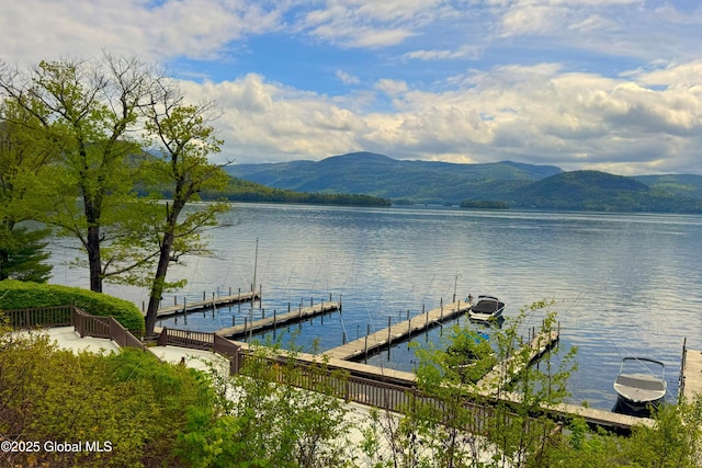 110 Juniper Hill Dr Unit 34, Bolton, NY 12814 - dock area featuring a water and mountain view