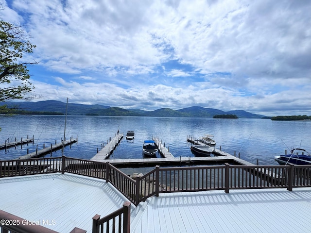 110 Juniper Hill Dr Unit 34, Bolton, NY 12814 - dock with a water and mountain view and boat lift