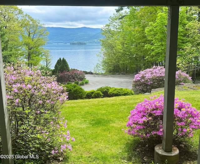 110 Juniper Hill Dr Unit 34, Bolton, NY 12814 - water view with a mountain backdrop