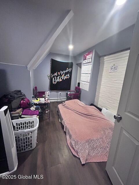 436 Lower Main St, Fort Edward, NY 12839 - bedroom with wood finished floors and vaulted ceiling