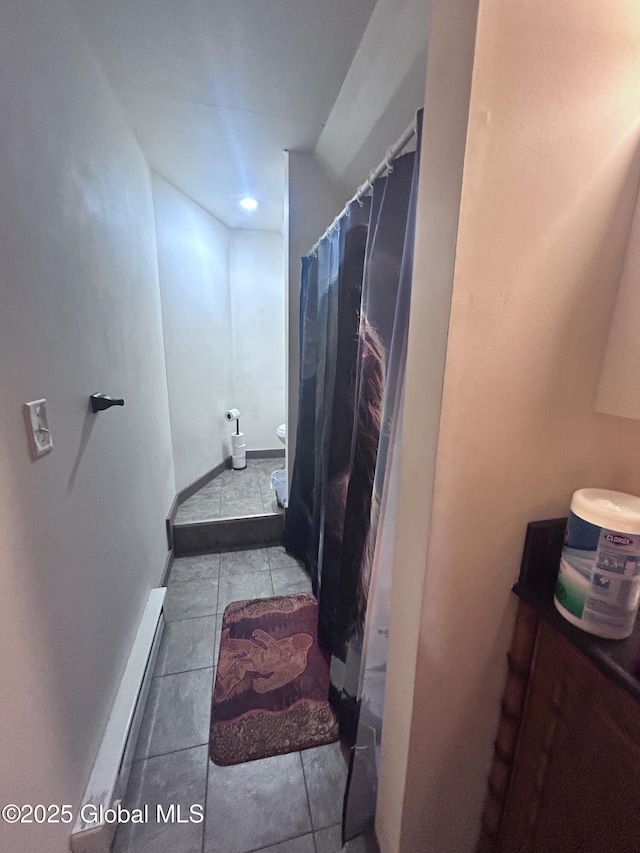 436 Lower Main St, Fort Edward, NY 12839 - bathroom with tile patterned flooring and curtained shower