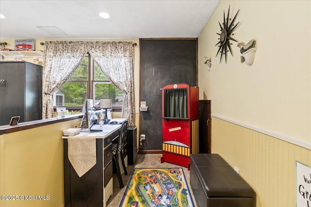 5131 Fairground Ave, Ballston Spa, NY 12020 - kitchen with a wainscoted wall and recessed lighting