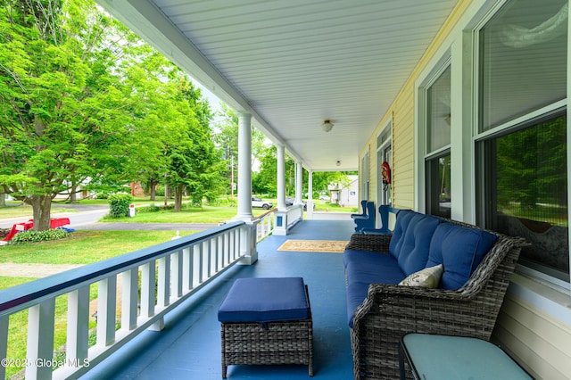 view of patio with covered porch