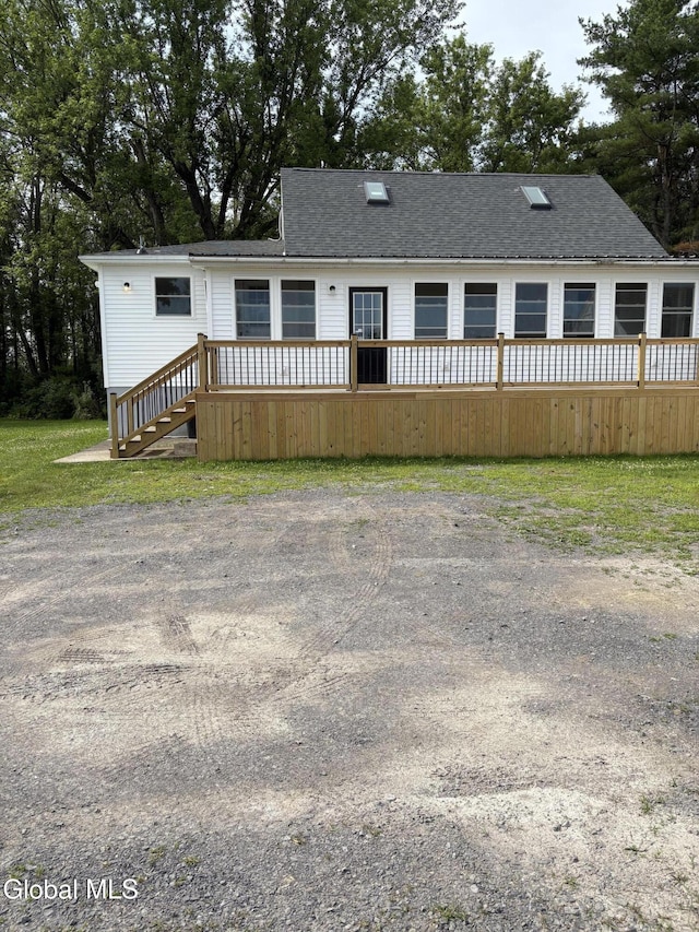 4632 State Highway 30, Broadalbin, NY 12010 - view of front of home with a wooden deck and a shingled roof