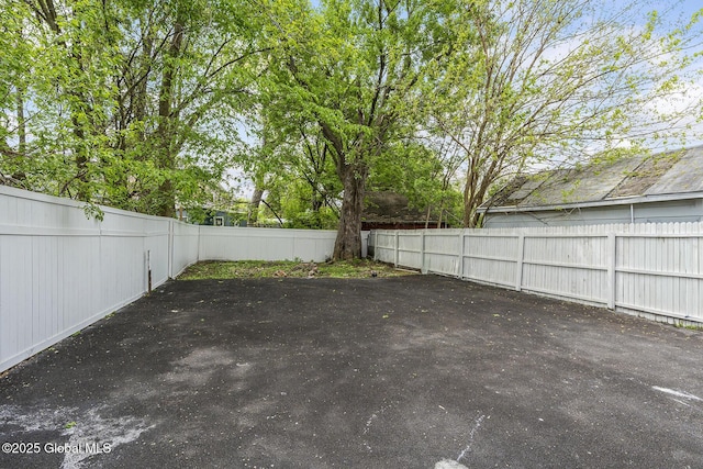 view of fenced backyard