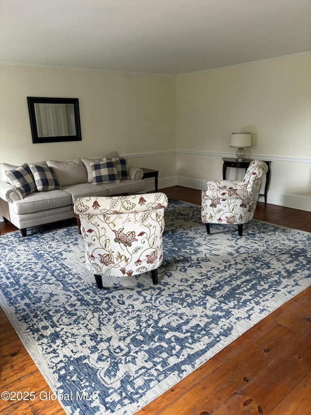 353 Truax Rd, Amsterdam, NY 12010 - living room featuring wood finished floors and baseboards