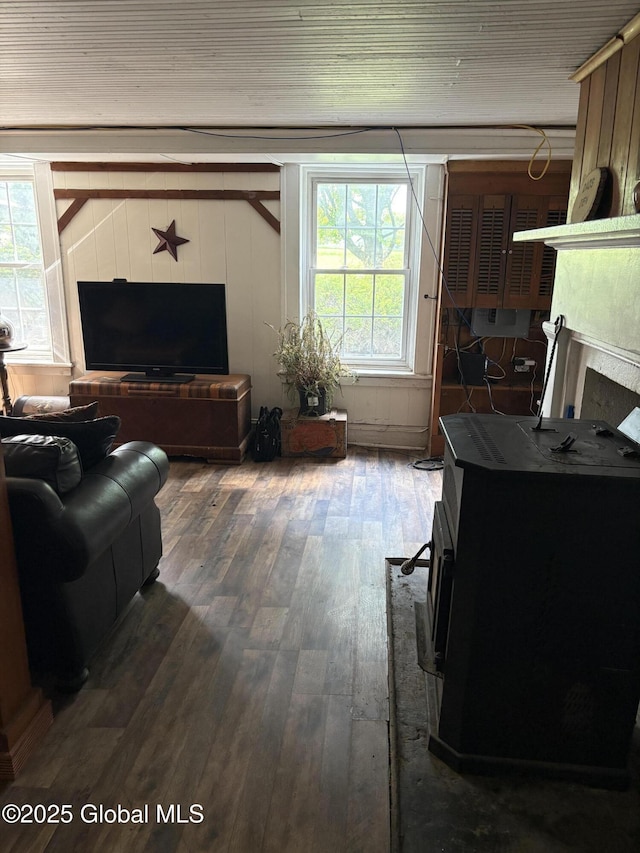 353 Truax Rd, Amsterdam, NY 12010 - living room with a fireplace and wood-type flooring