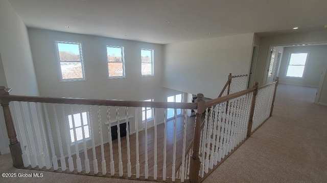 35 Sally St, Halfmoon, NY 12118 - staircase with carpet flooring, recessed lighting, and baseboards