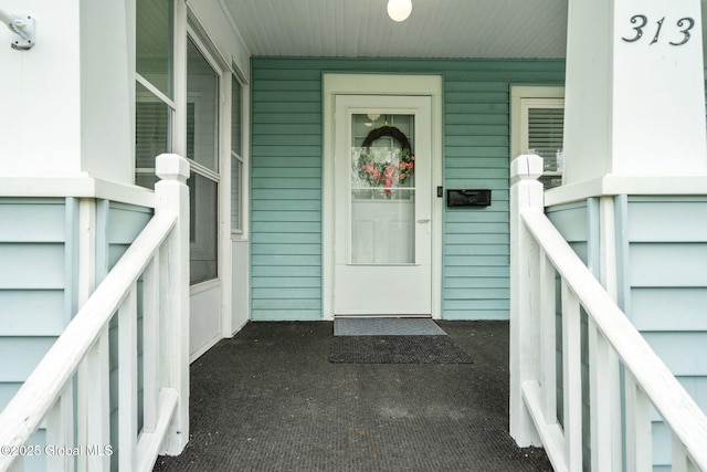 view of exterior entry