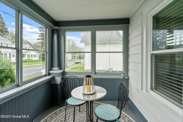 view of sunroom
