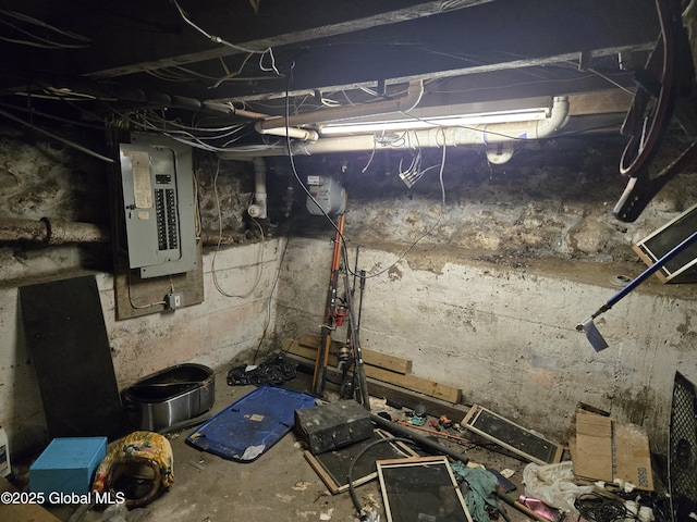 89 Forbes St, Amsterdam, NY 12010 - unfinished basement with electric panel