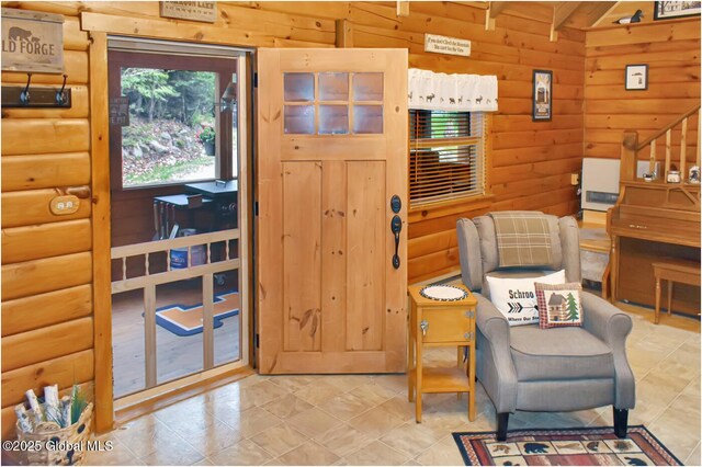152 Sweenie Fields Rd, Schroon Lake, NY 12870 - living area featuring wooden walls