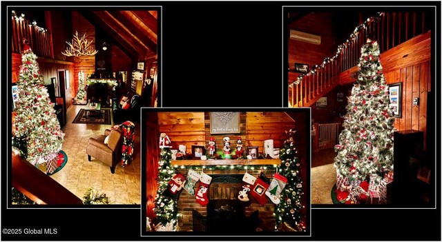 152 Sweenie Fields Rd, Schroon Lake, NY 12870 - bar area featuring wooden walls