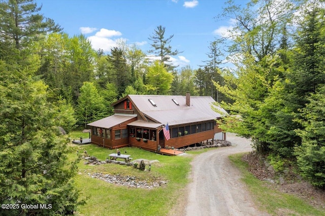 152 Sweenie Fields Rd, Schroon Lake, NY 12870 - view from above of property with a forest