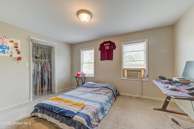 6 William St, Gloversville, NY 12078 - carpeted bedroom featuring cooling unit and baseboards