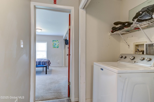 6 William St, Gloversville, NY 12078 - washroom featuring washer / dryer and carpet