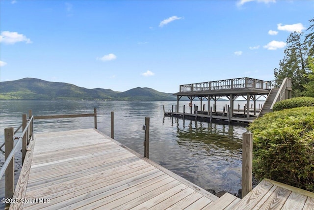 31 Fish Point Rd, Bolton, NY 12824 - dock area featuring a water and mountain view