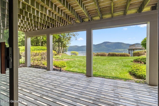 31 Fish Point Rd, Bolton, NY 12824 - doorway to outside with a water and mountain view