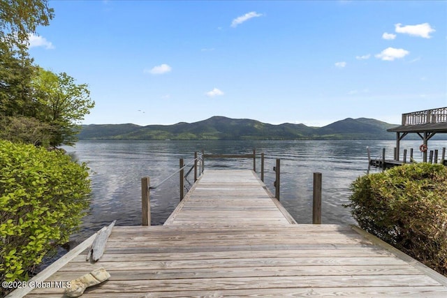31 Fish Point Rd, Bolton, NY 12824 - dock area featuring a water and mountain view